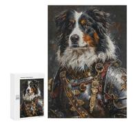 Adults 300 PCS Puzzle Medieval Knight Dog Armor Jigsaws for Adults Puzzle Improve Memory Challenging To Complete Unique Gifts for Birthday And Christmas 300 PCS