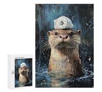 Adults 300 PCS Puzzle Otter Balancing Toilet Paper Roll-1 Adult Jigsaw Puzzles Difficult Challenge Wishlist with Santa Claus Unique Birthday And Gifts 300 PCS