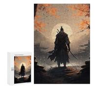 Adults 300 PCS Puzzle Samurai Moonlit Journey -1 Adult Jigsaw Puzzles Analysis And Logic Wishlist with Santa Claus Unique Gifts for Birthday And Christmas 300 PCS
