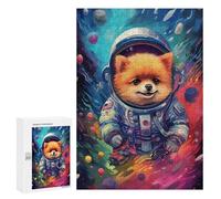 Adults 300 PCS Puzzle Space Pomeranian Adventure -13 Puzzles for Teenagers Precision Cutting for Birthday, Chrismas Toy Intellectual Game 300 PCS