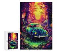 Adults 300 PCS Puzzle Vibrant Forest Sunset Beetle Puzzles for Teenagers Precision Cutting for Birthday, Chrismas Toy Intellectual Game 300 PCS