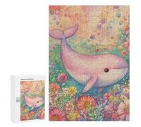 Adults 300 PCS Puzzle Whale in Flower Garden-6 Jigsaws for Adults Puzzle Improve Memory Challenging To Complete Unique Gifts for Birthday And Christmas 300 PCS