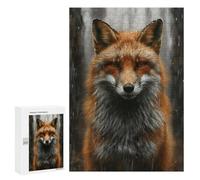 Adults 300 PCS Puzzle Winter Fox Portrait Jigsaws for Adults Puzzle Improve Memory Challenging To Complete Unique Gifts for Birthday And Christmas 300 PCS