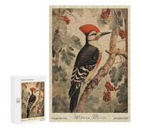 Adults 300 PCS Puzzle Woodpecker William Morris Forest Bird Adult Jigsaw Puzzles Analysis And Logic Wishlist with Santa Claus Unique Gifts for Birthday And Christmas 300 PCS