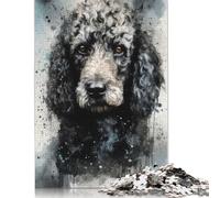 Adults 300 Pieces Puzzle Poodle Dog Furry Elegance Wooden Puzzles for Adults Teenagers Age 12+ 300pcs (40x28cm)