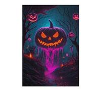 Adults 38x26cm/1000pcs Jigsaw Puzzle Halloween Pumpkin Path Puzzle for Adults Relaxing Games But Fun And Humorous Parent-child Interaction 38x26cm/1000pcs