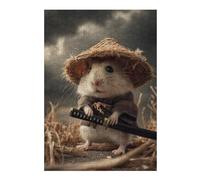 Adults 38x26cm/1000pcs Jigsaw Puzzle Hamster Samurai Warrior Jigsaw for Adults Relax Games Presents for Women Difficult And Challenge 38x26cm/1000pcs