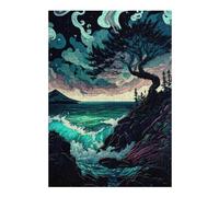Adults 38x26cm/1000pcs Jigsaw Puzzle Ocean's Whispering Shore Adult Jigsaw Puzzle Toy Wall Decor For Family Fun Unique Gifts for Birthday And Christmas 38x26cm/1000pcs