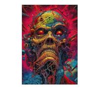 Adults 38x26cm/1000pcs Jigsaw Puzzle Skull Cosmic Fusion Teenagers Puzzles Toy Wall Decor Pattern Assembly Parent-child Interaction 38x26cm/1000pcs