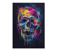 Adults 38x26cm/1000pcs Jigsaw Puzzle Skull Expression Puzzles for Adults Family Games Perfect Decoration for Is Ideal As A Gift 38x26cm/1000pcs