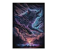 Adults 38x26cm/1000pcs Jigsaw Puzzle Thundering Wolf Majesty -5 Jigsaw for Adults Relax Games Presents for Women Difficult And Challenge 38x26cm/1000pcs