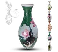 Adults 3D Jigsaw Vase, 160 Pieces, DIY Jigsaw Puzzle, 3D curved puzzle with water column, perfect for displaying real or artificial flowers and flower arrangements.(Happy cats)