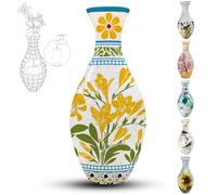 Adults 3D Jigsaw Vase, 160 Pieces, DIY Jigsaw Puzzle, 3D curved puzzle with water column, perfect for displaying real or artificial flowers and flower arrangements.(Summer)