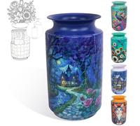 Adults 3D Jigsaw Vase, 162-Piece Christmas DIY Jigsaw Puzzle, 3D Vase Jigsaw Puzzle with Water Column, Great for displaying real or artificial flowers and flower arrangements.(Fairy tales)