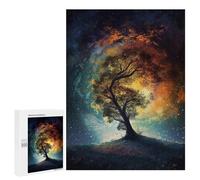 Adults 500 PCS Jigsaw Puzzle A Galaxy Tree Jigsaw for Adults Brain Teaser Game Wall Decoration for Is Ideal As A Gift 500 PCS