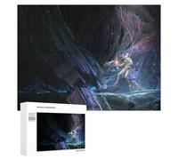 Adults 500 PCS Jigsaw Puzzle Astronaut Exploring Alien Cave Adult Jigsaw Puzzle Brain Teaser Game Enhance Memory Birthday And Unique Gifts 500 PCS