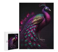 Adults 500 PCS Jigsaw Puzzle Beautiful Peacock Jigsaw for Adults Brain Teaser Game Wall Decoration for Is Ideal As A Gift 500 PCS