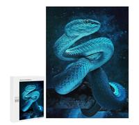Adults 500 PCS Jigsaw Puzzle Blue Snake Splash Adult Jigsaw Puzzle Family Game Precision Cutting Birthday And Unique Gifts 500 PCS