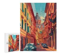 Adults 500 PCS Jigsaw Puzzle Bologna Street in Italy Jigsaw for Adults Brain Teaser Game Wall Decoration for Is Ideal As A Gift 500 PCS
