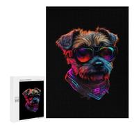 Adults 500 PCS Jigsaw Puzzle Border Terrier Adult Jigsaw Puzzle Family Game Precision Cutting Birthday And Unique Gifts 500 PCS
