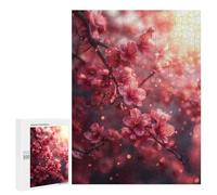 Adults 500 PCS Jigsaw Puzzle Cherry Blossom Sakura Jigsaw Puzzle Brain Teaser Game But Fun And Humorous for Is Ideal As A Gift 500 PCS