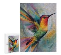 Adults 500 PCS Jigsaw Puzzle Colorful Hummingbird Art Print-4 Jigsaws for Adults Puzzle Precision Cutting Difficult And Challenge Toy Intellectual Game 500 PCS