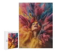 Adults 500 PCS Jigsaw Puzzle Colorful Powder Explosion Art-2 Jigsaws for Adults Puzzle Precision Cutting Difficult And Challenge Toy Intellectual Game 500 PCS