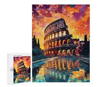 Adults 500 PCS Jigsaw Puzzle Colosseum in Rome Jigsaw Puzzle Brain Teaser Game But Fun And Humorous for Is Ideal As A Gift 500 PCS
