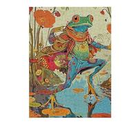 Adults 500 PCS Jigsaw Puzzle Dancing Frogs Jigsaw for Adults Relaxing Games Pattern Assembly Unique Gifts for Birthday And Christmas 500 PCS