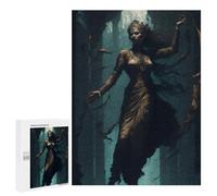 Adults 500 PCS Jigsaw Puzzle Dark Queen of The Underworld Adult Jigsaw Puzzle Brain Teaser Game Enhance Memory Birthday And Unique Gifts 500 PCS
