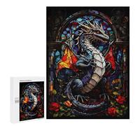 Adults 500 PCS Jigsaw Puzzle Draconian Dragon Abstract Jigsaw for Adults Brain Teaser Game Wall Decoration for Is Ideal As A Gift 500 PCS