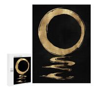 Adults 500 PCS Jigsaw Puzzle Enso Circle Calligraphy Adult Jigsaw Puzzle Family Game Precision Cutting Birthday And Unique Gifts 500 PCS