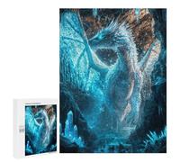 Adults 500 PCS Jigsaw Puzzle Eternal Ice Dragon Jigsaw Puzzle Brain Teaser Game But Fun And Humorous for Is Ideal As A Gift 500 PCS