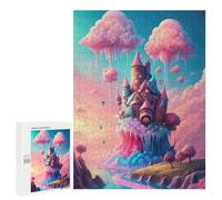 Adults 500 PCS Jigsaw Puzzle Fantasy Castle Skyward Jigsaw for Adults Brain Teaser Game Precision Cutting Unique Gifts for Birthday And Christmas 500 PCS