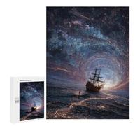 Adults 500 PCS Jigsaw Puzzle Galactic Voyage Ship in Space Jigsaws for Adults Puzzle Precision Cutting Difficult And Challenge Toy Intellectual Game 500 PCS