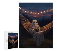 Adults 500 PCS Jigsaw Puzzle Ghost Reading in A Hammock Jigsaw for Adults Brain Teaser Game Wall Decoration for Is Ideal As A Gift 500 PCS