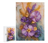 Adults 500 PCS Jigsaw Puzzle Glamorous Floral Artwork Jigsaws for Adults Puzzle Precision Cutting Difficult And Challenge Toy Intellectual Game 500 PCS