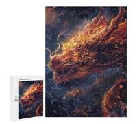 Adults 500 PCS Jigsaw Puzzle Glowing Red Dragon Adult Jigsaw Puzzle Family Game Precision Cutting Birthday And Unique Gifts 500 PCS