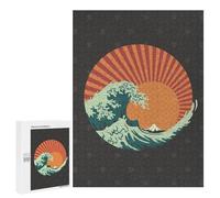 Adults 500 PCS Jigsaw Puzzle Kanagawa Wave Japanese Jigsaw for Adults Brain Teaser Game Wall Decoration for Is Ideal As A Gift 500 PCS