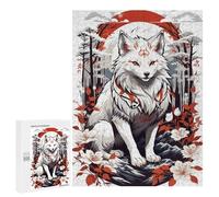 Adults 500 PCS Jigsaw Puzzle Kitsune Fox Mask Jigsaw for Adults Brain Teaser Game Wall Decoration for Is Ideal As A Gift 500 PCS