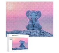 Adults 500 PCS Jigsaw Puzzle Lonely Baby Elephant Jigsaws for Adults Family Game Hand Speed Race Unique Gifts for Birthday And Christmas 500 PCS
