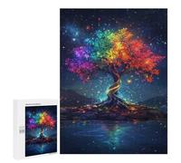 Adults 500 PCS Jigsaw Puzzle Magic Colorful Neon Tree Jigsaw for Adults Brain Teaser Game Precision Cutting Unique Gifts for Birthday And Christmas 500 PCS
