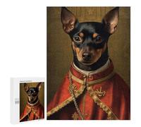 Adults 500 PCS Jigsaw Puzzle Miniature Pinscher Pope Jigsaws for Adults Family Game Hand Speed Race Unique Gifts for Birthday And Christmas 500 PCS