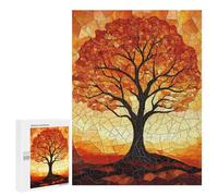 Adults 500 PCS Jigsaw Puzzle Mosaic Autumn Tree Jigsaw for Adults Brain Teaser Game Wall Decoration for Is Ideal As A Gift 500 PCS