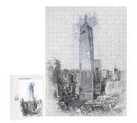 Adults 500 PCS Jigsaw Puzzle One World Trade Center Jigsaw for Adults Brain Teaser Game Precision Cutting Unique Gifts for Birthday And Christmas 500 PCS