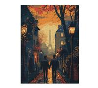 Adults 500 PCS Jigsaw Puzzle Parisian Romance Adult Jigsaw Puzzle Relaxing Games Perfect Decoration Unique Gifts for Birthday And Christmas 500 PCS