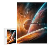Adults 500 PCS Jigsaw Puzzle Planetary Collision Jigsaw Puzzle Brain Teaser Game But Fun And Humorous for Is Ideal As A Gift 500 PCS