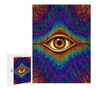 Adults 500 PCS Jigsaw Puzzle Psychedelic Eye Art Print-7 Jigsaws for Adults Puzzle Precision Cutting Difficult And Challenge Toy Intellectual Game 500 PCS