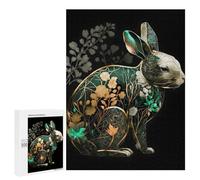 Adults 500 PCS Jigsaw Puzzle Rabbit Abstract Art Jigsaw for Adults Brain Teaser Game Wall Decoration for Is Ideal As A Gift 500 PCS