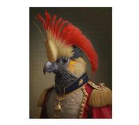 Adults 500 PCS Jigsaw Puzzle Regal Parrot in Noble Attire Jigsaw for Adults Relaxing Games Pattern Assembly Unique Gifts for Birthday And Christmas 500 PCS